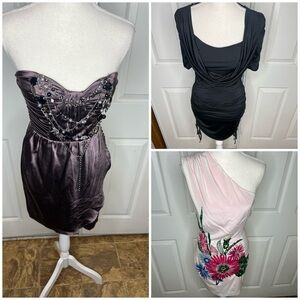 Bundle of 3 Vintage Y2K Bebe Dresses in Size Small
